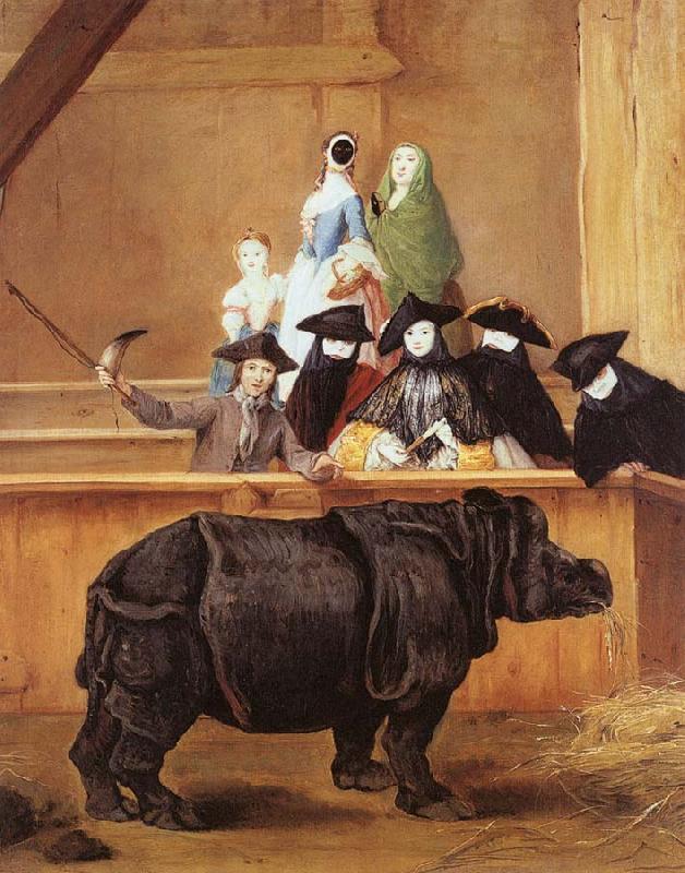Pietro Longhi The Rhinoceros Sweden oil painting art